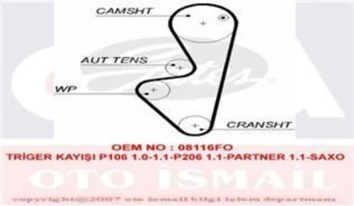 Gates 5574XS TRIGER EKSANTRIK KAYISI 100x170 100DIS ürün görseli 1
