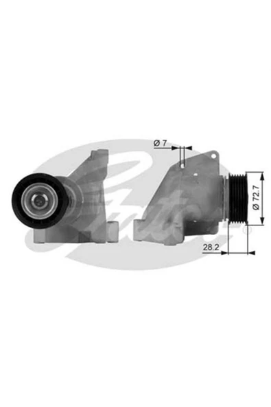 Gates T38316 ALTERNATÖR GERGİ RULMANI KÜTÜKLÜ FOCUS 1.4 16V 1.6 16V 98-04 ürün görseli 1
