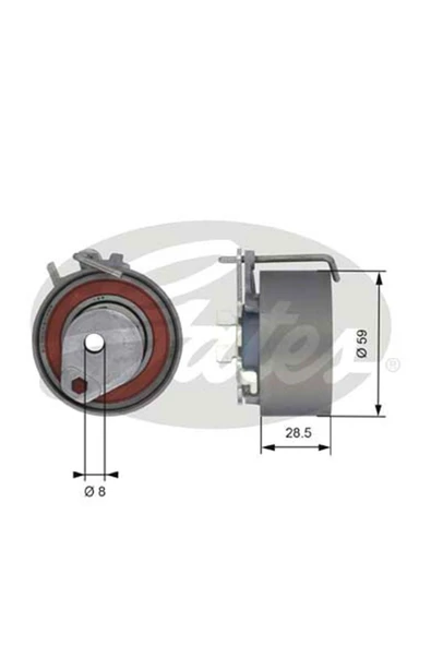 Gates T43126 X Eksantrik Gergi Rulmanı Clıo Iı 01- - Clıo Iıı 05- 1.2 16v-kng 1.2 16v 01- -logan-sandero1.2 ürün görseli 1