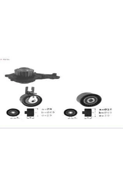 Gates KP15587XS TRİGER EKSANTRİK GERGİ SETİ + SU POMPASI 107 206 ürün görseli 1