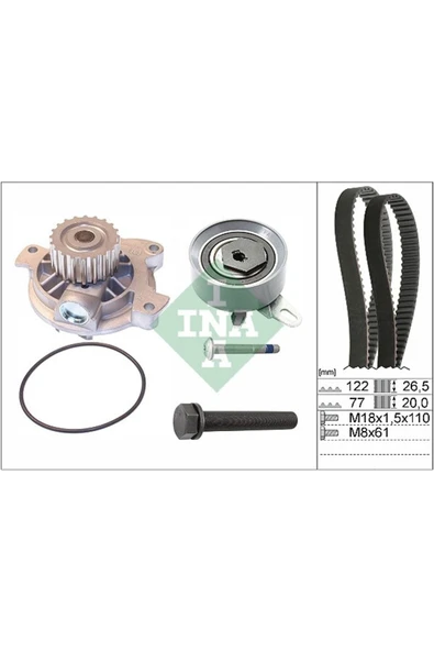 INA 530040630  Triger Seti-su Pompası (122) T4 2.4d 90-/ ürün görseli 1