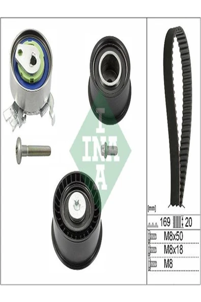 INA 530007810  Triger Seti ( Opel: Astra F Corsa B Tigra 94-00 Vectra B Combo 99-01 1.4-1.6 (wa145967) ürün görseli 1