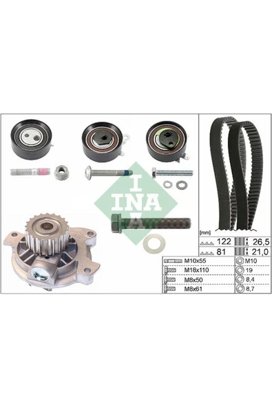 INA 530048430 Trıger Setı + Devırdaım ( Volkswagen : Transporter Iv 2.5 98-03 / Lt 28-35-28-46 96-06 ) ürün görseli 1