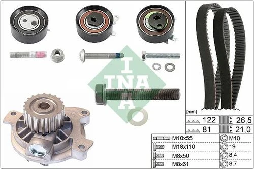 INA 530048330  Triger Seti Devirdaimlı Lt 28-35-46 99-06 T4 96-03 2.5tdı Anj Avr Apa Acv Axl Auf 074198119 ürün görseli 1