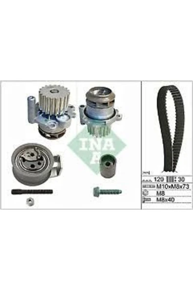 INA 530009130  TRİGER EKSANTRİK GERGİ SETİ + SU POMPASI POLO / A2 ürün görseli 1