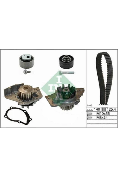 INA 530044030  Triger Eksantrik Gergi Seti - Su Pompası Partner / Xsara Berlingo Jumpy 1.9d 140x254 ürün görseli 1