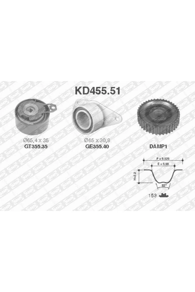 SNR KD45551 Triger Seti Master II 00- CLIO II 99-05 - Kangoo 00- Megane 97-01 - Laguna 97-01 - ürün görseli 1
