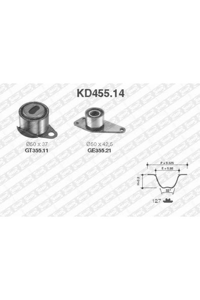 SNR KD45514 Triger Gergi Seti Renault Laguna-Megane-Espace 2.0 97- ürün görseli 1