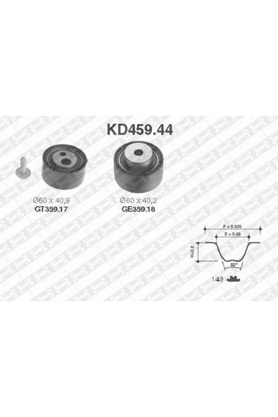 SNR KD45944 TRİGER EKSANTRİK GERGİ SETİ 806 99-02 -807 02- -E ürün görseli 1