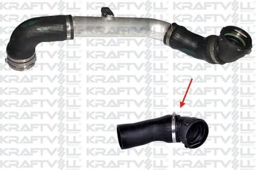 Kraftvoll 10031523  Turbo Hortumu Bmw 5.25 5.30 5.35 E60 E60 11617799401 ürün görseli 1