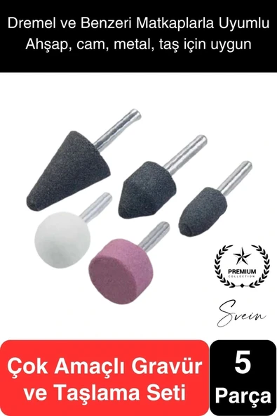 5 Parça Hobi Gravür Dremel Taşlama Ucu Mini Metal Ahşap Oyma Seti Parlatma Zımparalama Fırçalama ürün görseli 1