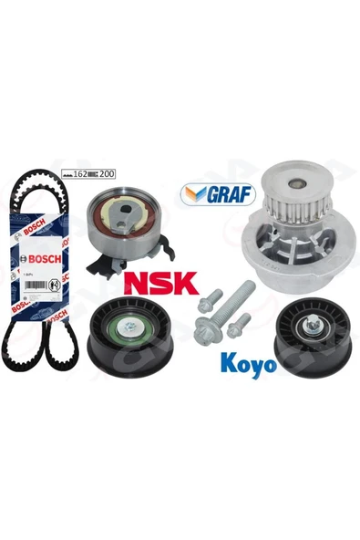 GVA 59WPK9008 DEVİRDAİMLİ EKSANTRİK GERGİ KİTİ ASTRA G-CORSA C-VECTRA C-MERIVA A-ZAFIRA A 1.4-1.6-1.8 16V Z16-14XE ürün görseli 1