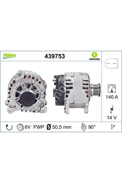 Valeo 439753 ALTERNATÖR VAG T5 2.0 TDI ürün görseli 1