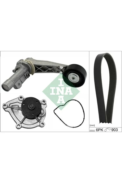 INA 529050430 KANALLI KAYIS KIT + SU POMPASI (PEUGEOT  208-308-3008-2008-508) ürün görseli 1