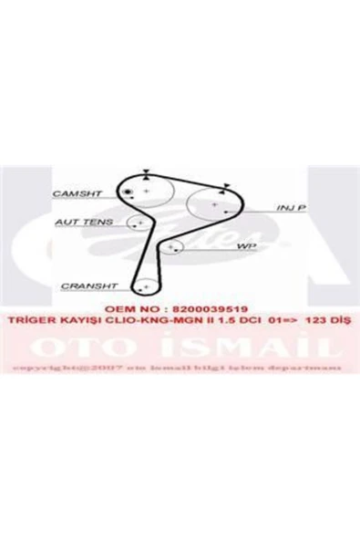 Gates 5578XS TRIGER EKSANTRIK KAYISI CLIO II KANGOO MEGANE II 1.5 ürün görseli 1