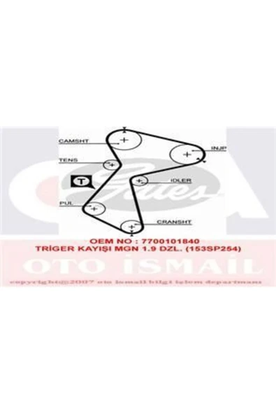 Gates 5485  TRIGER EKSANTRIK KAYISI R19 EXPRESS MEGANE I 1.9D 8V 1 ürün görseli 1