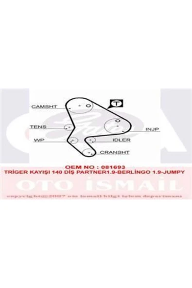 Gates 5523XS TRIGER EKSANTRIK KAYISI SCUDO / PARTNER EXPERT II / ürün görseli 1