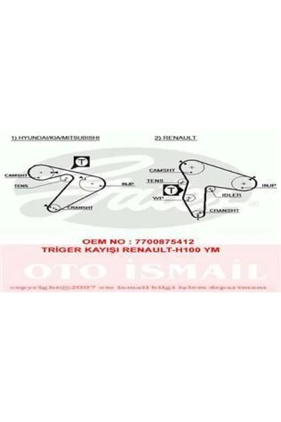 Gates 5435XS TRIGER EKSANTRIK KAYISI H100 YM 97-08 / BONGO 04-11 ürün görseli 1