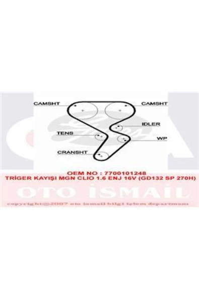 Gates 5671XS 5501xs Triger Kayışı 132x270 132 Diş Mgn Clıo-laguna-sandero- 1.6 Enj 16v Gd13 ürün görseli 1