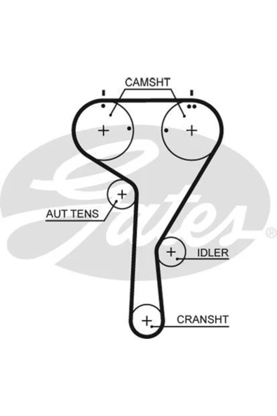 Gates 5680XS TRIGER EKSANTRIK KAYISI BEETLE 1.2TSI 16V 1.4TSI CAD ürün görseli 1