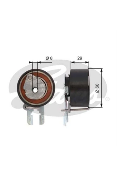 Gates T43158 EKSANTRIK GERGI RULMANI PEUGEOT 107 206 207 307 407 1.4HDI DV4TD 1.6HDI DV6TED4 DV6ATED- ürün görseli 1