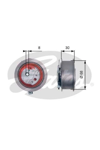 Gates T43219 Trıger Eksantrık Gergı Rulmanı Caddy Iıı Amarok / Leon 1.6 Tdı 2.0 Tdı 2.0 Bıtdı ürün görseli 1