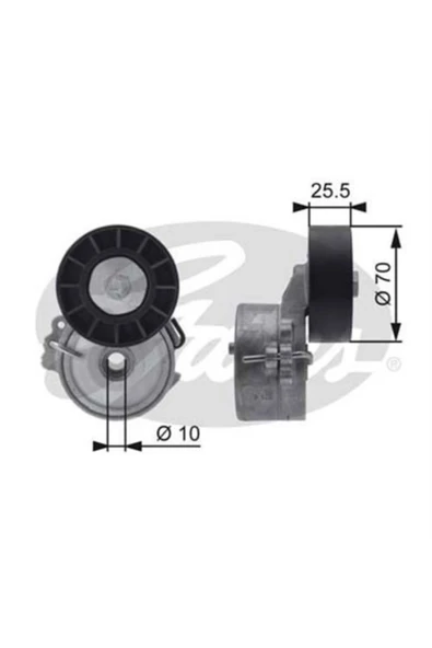 Gates T38392 V Kayıs Gergı Uyumlu  Rulmanı Scudo Ducato / 306 406 607 Boxer / Xsara Berlıngo 2.0 Hdı Dw10td ürün görseli 1