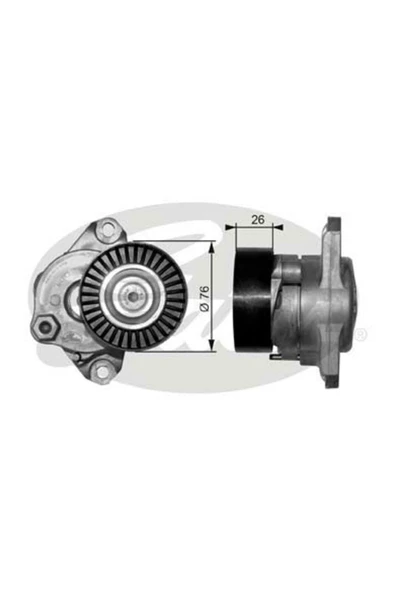 Gates T38319 Alternatör V Kayıs Gergı Rulmanı Kütüklü Sprınter 06> Vıto 07> Vıano 07> C Serısı W203-s203 ürün görseli 1