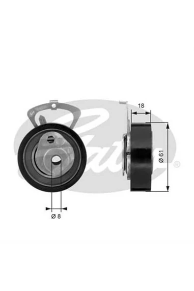 Gates T43078 TRİGER EKSANTRİK GERGİ RULMANI GOLF IV BORA POLO 00- ürün görseli 1