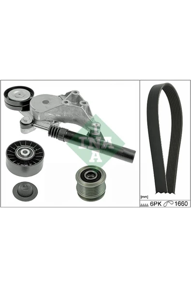 INA 529011310  V Kayış Gergi Seti 535 0010 10-533 0081 30-532 0330 10-6pk16601.9 Tdı Agr Vw Golf Iv ürün görseli 1