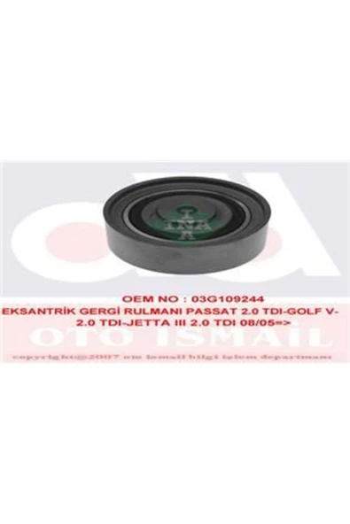 INA 532035510  TRİGER EKSANTRİK GERGİ RULMANI GOLF V 03- JETTA III ürün görseli 1