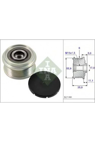 INA 535022210  V KAYIS GERGI RULMANI TOUAREG / A4 A5 A6 A7 A8 Q7 2 ürün görseli 1