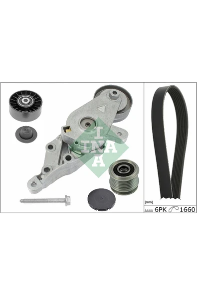 INA 529013510  V Kayış Gergi Seti 535 0010 10-534 0140 30-532 0330 10-6Pk16601.9 TDI Agp Aqm VW ürün görseli 1