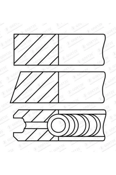 Mahle 08324N0 0 Segman M-57 N 2 / N 57 84.00 Mm 2.5 X 2 X 2 ürün görseli 1