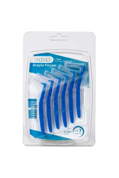 Pakdent Arayüz Fırçası Size 3 0.60mm 6'lı ürün görseli 1