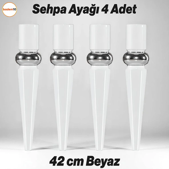 Elips 4 ADET Sehpa Ayağı 42 cm Plastik Beyaz Masa Ayak Mutfak Sehpası Masası Mobilya Ayakları ürün görseli 1