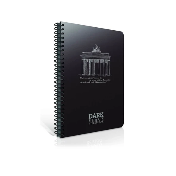 Gıpta Dark Defter Spiralli PP Kapak A4 50 Yaprak Çizgisiz 3-2672000-2011 ürün görseli 1
