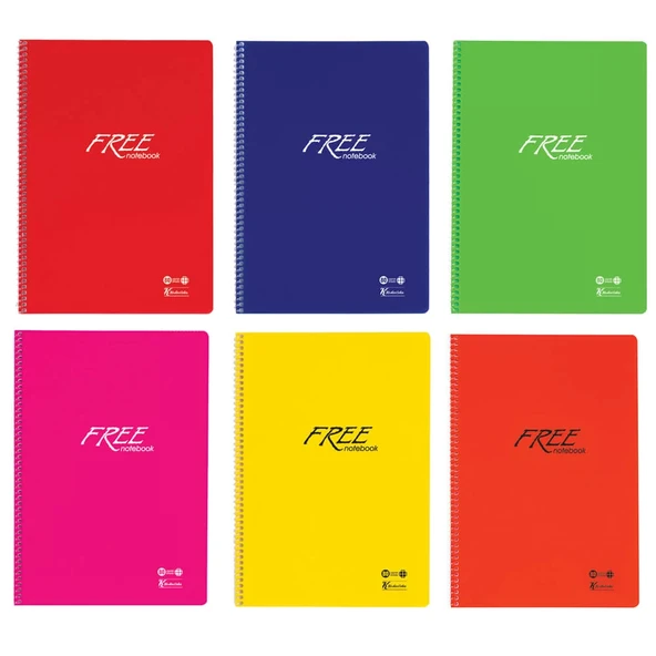 Keskin Color Free PP Kapak Kareli Defter A4 80 Yaprak 320422-99 ürün görseli 1