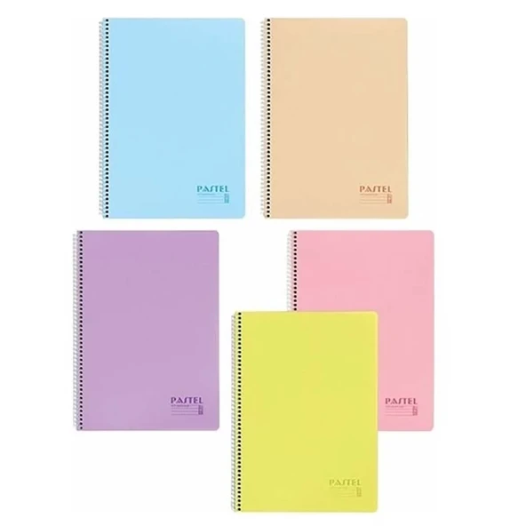 Pastello A4 120 Yp. Spralli PP Kapak Çizgili Defter 540934-99 ürün görseli 1
