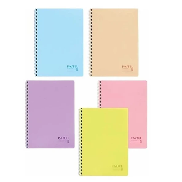 Pastello A4 120 Yp. Spralli PP Kapak Çizgisiz Defter 540933-99 ürün görseli 1