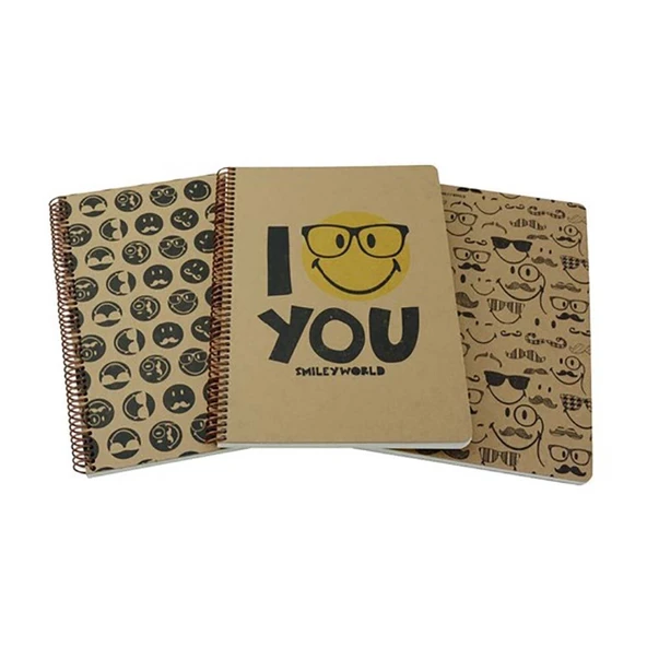 Mynote Smıley Kraft Kapak A4 100Yp Çizgili Defter 1001-Ç ürün görseli 1