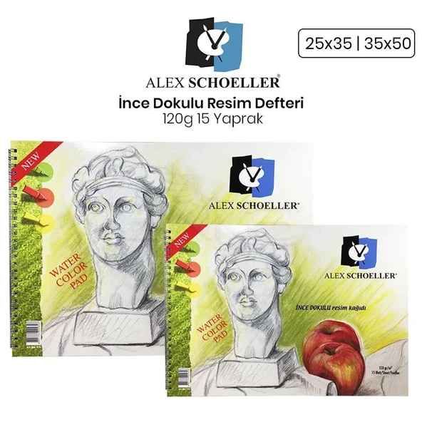 Alex Schoeller İnce Dokulu Resim Defteri 120g 15 Yaprak ürün görseli 1