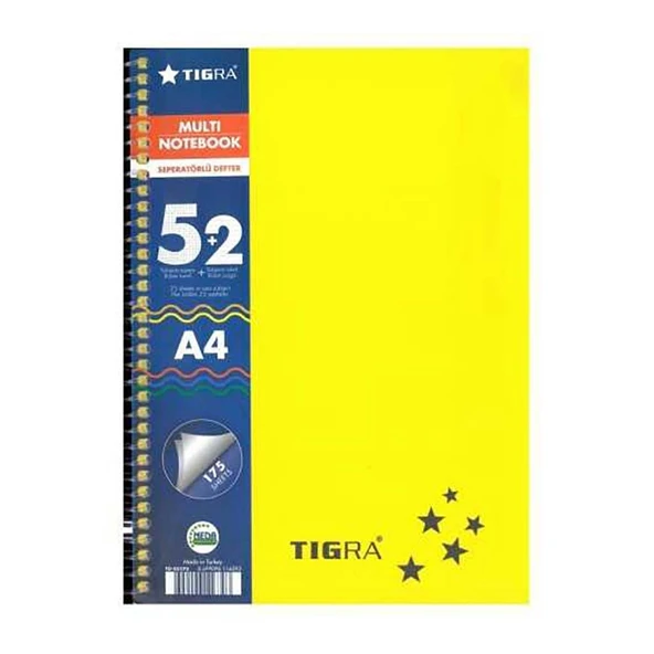 Multi Notebook 5+2 Seperatörlü Defter 175 Yp ürün görseli 1