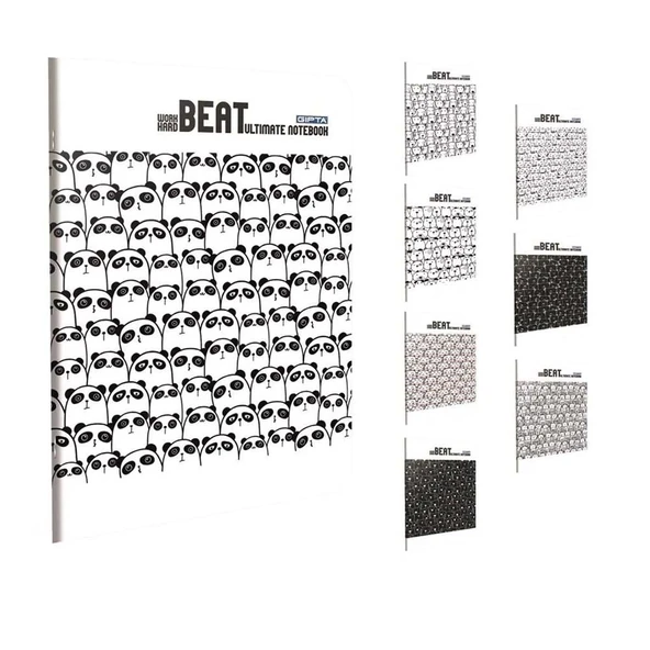 Gıpta Beat A4 Dikişli Karton Kapak Defter 40yp Kareli 4603 ürün görseli 1