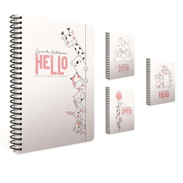 Gıpta White Notebook A4 Spiralli Karton Kapak Defter Kareli 100Yp 4340 ürün görseli 1
