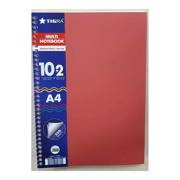 Multi Notebook 10+2 Seperatörlü Defter 250 Yp ürün görseli 1