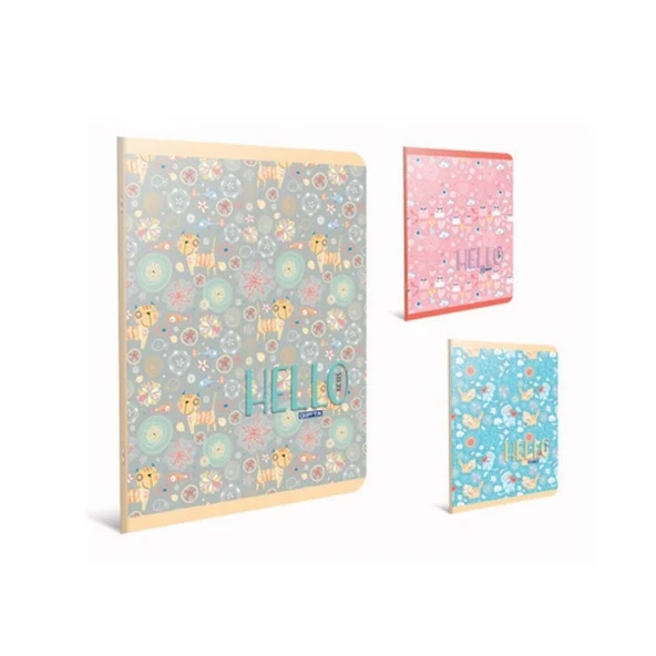 Gıpta Hello A4 Dikişli Karton Kapak Defter 80yp Çizgili 3767 ürün görseli 1