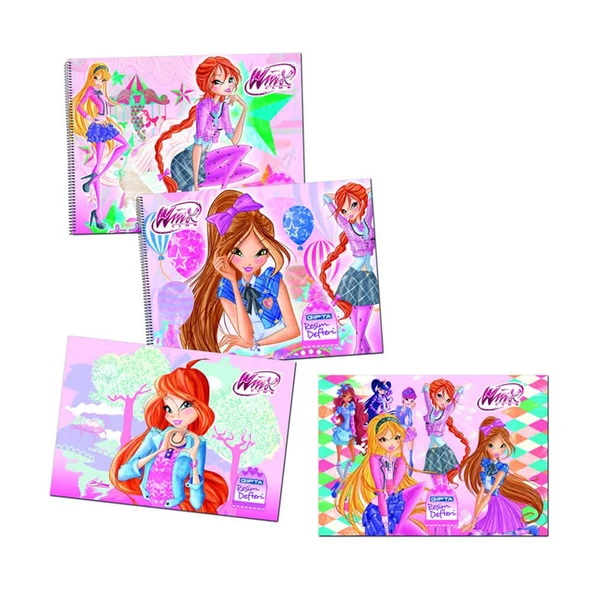 Gıpta Winx Spiralli Resim Defteri 25x35 cm 15 Yaprak 3-3088 ürün görseli 1