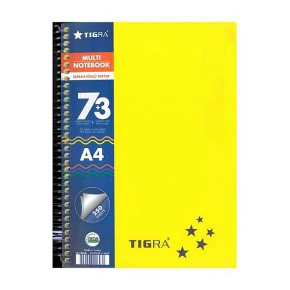 Multi Notebook 7+3 Seperatörlü Defter 250 Yp ürün görseli 1