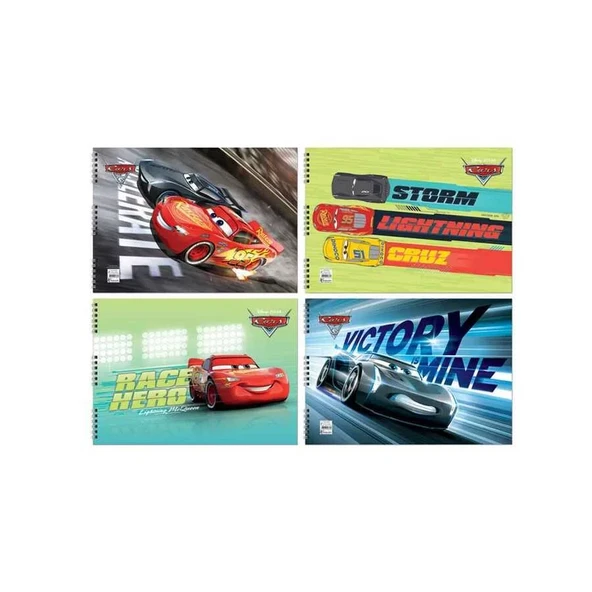 Keskin Color Cars 15 Yaprak Spiralli Resim Defteri ürün görseli 1